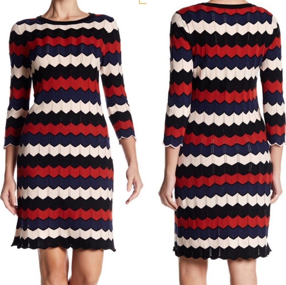 Anthropologie Current Air Chevron Sweater Dress